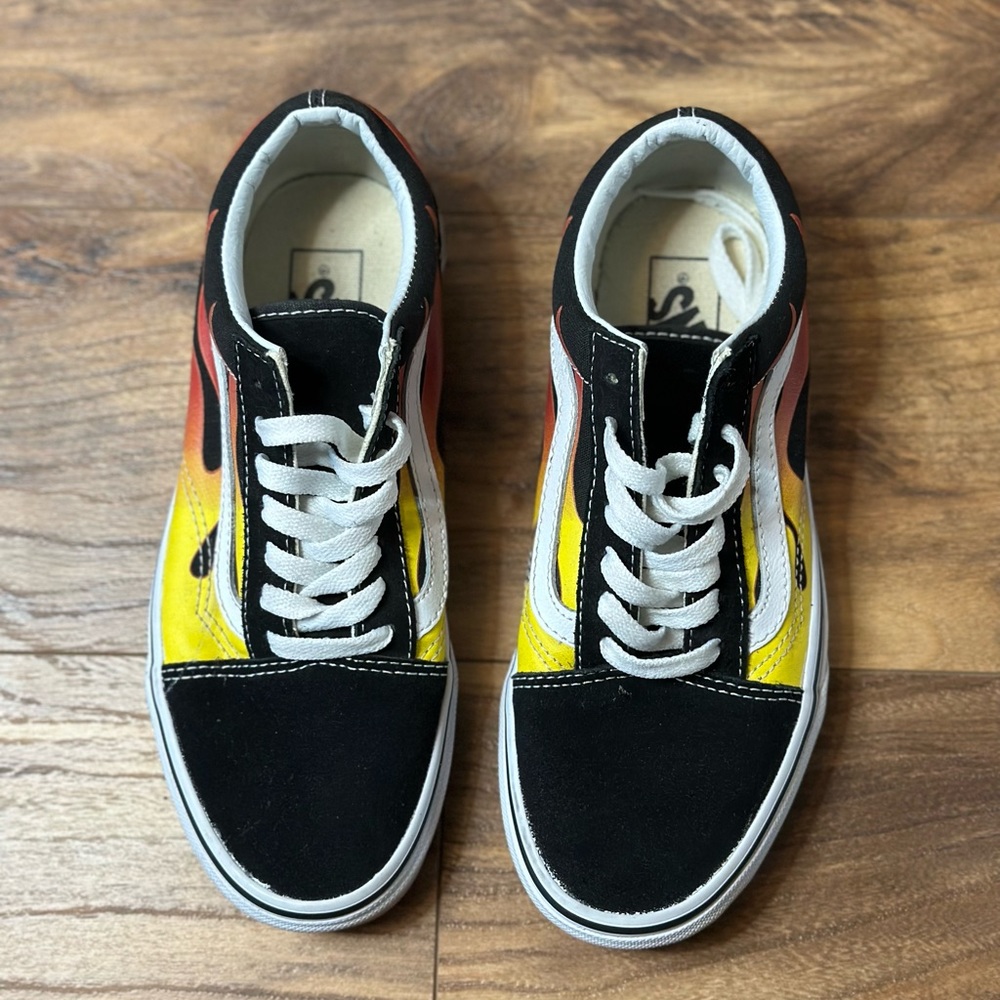 VANS flames lo-top sneakers